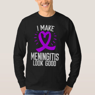 Burgundy Ribbon Make Meningitis Awareness Good Sur T-Shirt