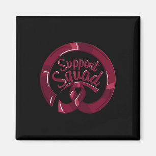 Burgundy Ribbon Support Squad Brain Aneurysm Aware Magnet
