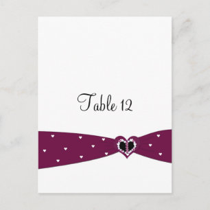 Burgundy Ribbon Table Seating Card