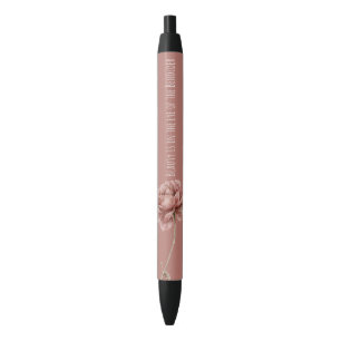 Burgundy Rose Beauty Is Black Ink Pen