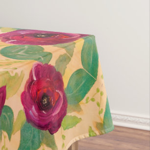 Burgundy Rose Bloom Tablecloth