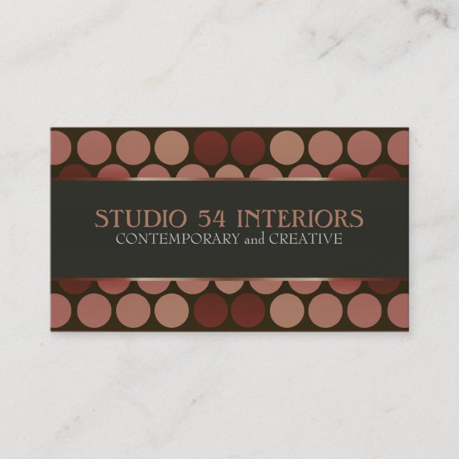 Burgundy Rose Dots Beauty Studio Business Cards (Front)