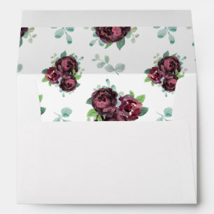 Burgundy Rose Envelopes