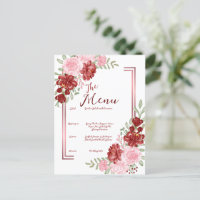 Burgundy & Rose Floral Wedding