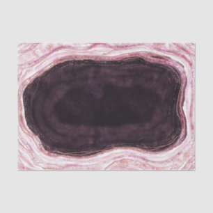 Burgundy & Rose Gold Geode Agate Rock Wedding Tissue Paper
