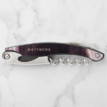 Burgundy & Rose Gold Geode Agate Wedding Monogram Corkscrew<br><div class="desc">Burgundy & Rose Gold Geode Agate Marble, With Sparkling Rose Gold foil accents, and Modern trendy brushed script font. Blush Pink, Burgundy Wine, and white stone look, is luxurious and modern for your wedding - Personalised Wedding Monogram Newlywed Keepsake Corkscrew! ~ Check my shop to see the entire wedding suite...</div>