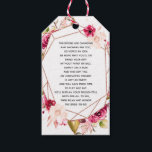 Burgundy Rose Gold Geometric Bridal Display Shower Gift Tags<br><div class="desc">Chic Burgundy Rose Gold & Blush Pink Watercolor Floral & Rose Gold Geometric Terrarium Frame Summer or Spring Flowers with Watercolor greenery, Modern and Script fonts, and elegant floral design. Trendy and Chic Wedding Bridal Shower Display Tags! ~ Check my shop to see the entire wedding suite for this design!...</div>