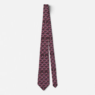 Burgundy Rose Gold Necktie Geometric