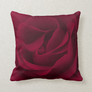 Burgundy Rose Magnified Cushion