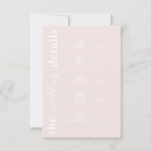 Burgundy Rose Wedding Line Drawn Floral Enclosure Card