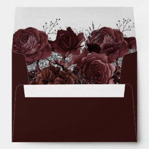 Burgundy Roses Elegant All Occasions  Envelope