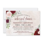 Burgundy Roses Elegant Wedding Rehearsal Dinner