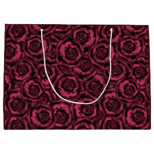 Burgundy roses large gift bag