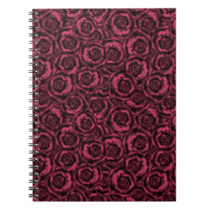 Burgundy roses notebook