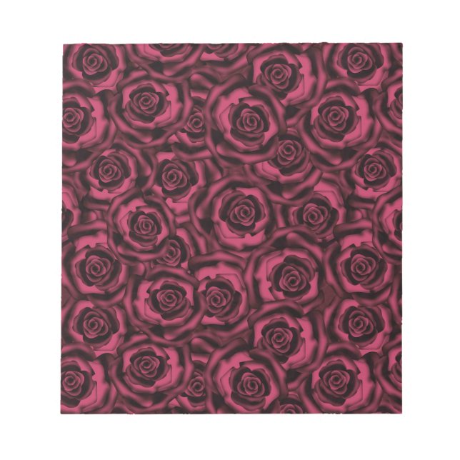 Burgundy roses notepad (Front)