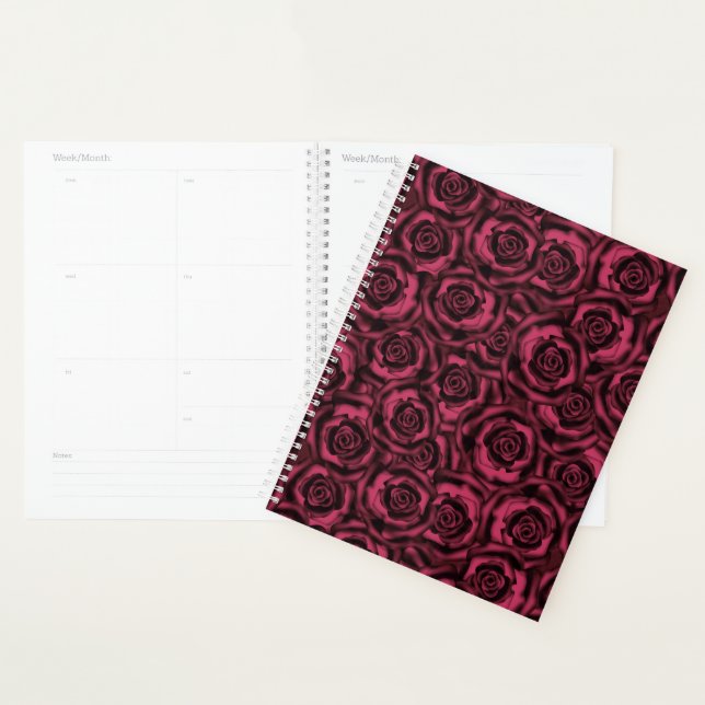 Burgundy roses planner (Display)
