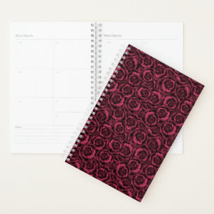 Burgundy roses planner
