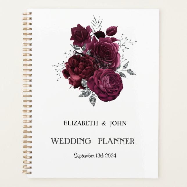 Burgundy Roses Planner (Front)
