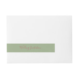Burgundy Roses Sage Green Foliage Wedding Wraparound Address Label