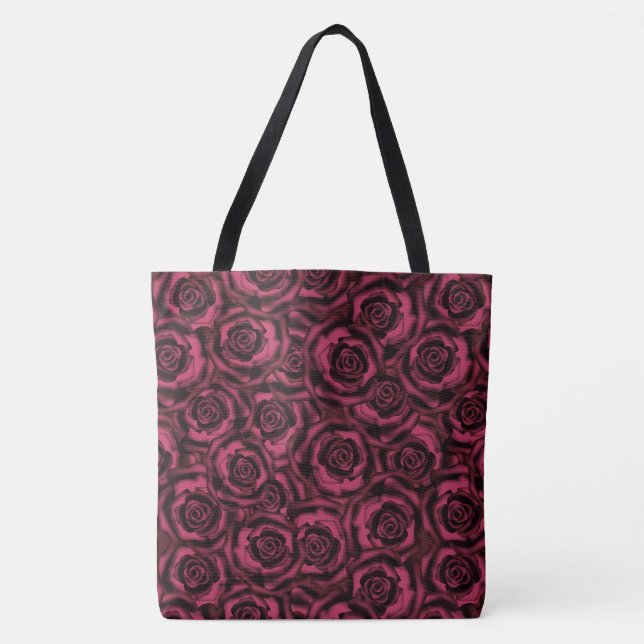 Burgundy roses tote bag (Front)