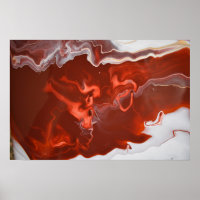 Burgundy Rust Dark Red Marble Acrylic Art Abstract