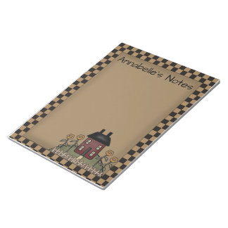 Burgundy Saltbox & Sunflowers Personalised Note