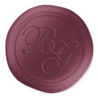 Burgundy Script Double Monogram Wax Seal Stickers