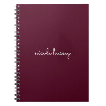 Burgundy Script | Stylish Monogram Modern