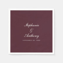 Burgundy Script Tuscan Villa Wedding