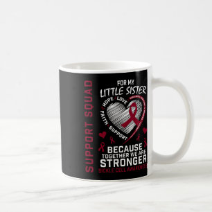 Burgundy Sickle Cell Awareness Items Little Sister Coffee Mug
