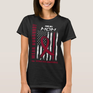 Burgundy Sickle Cell Awareness Shirt Mum American