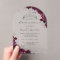 Burgundy Silver Clear Acrylic Floral Quinceanera 