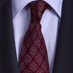 Burgundy & Silver Justice Scales Attorney Tie<br><div class="desc">At first glance, this ornate design appears to be an elaborate geometric pattern, however upon closer inspection you'll see it is comprised of the scales of justice, creating an attractive pattern ideal for an attorney, lawyer, legal professional, or law student who is celebrating graduation or passing the bar exam. Be...</div>