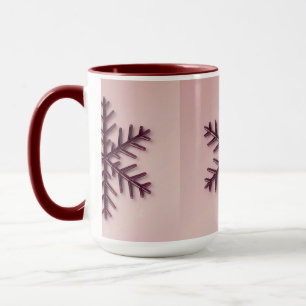 Burgundy Snowflake Combo Mug