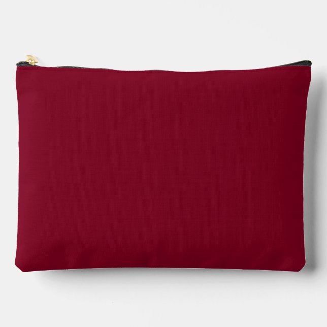Burgundy Solid Colour Accessory Pouch (Front)