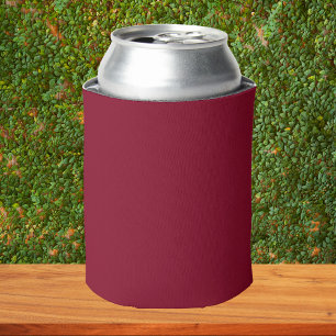 Burgundy Solid Colour Can Cooler