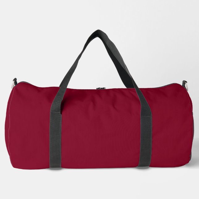 Burgundy (solid colour)  duffle bag (Front)