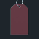 Burgundy Solid Colour Gift Tags<br><div class="desc">Burgundy Solid Colour. Modern Colour.</div>