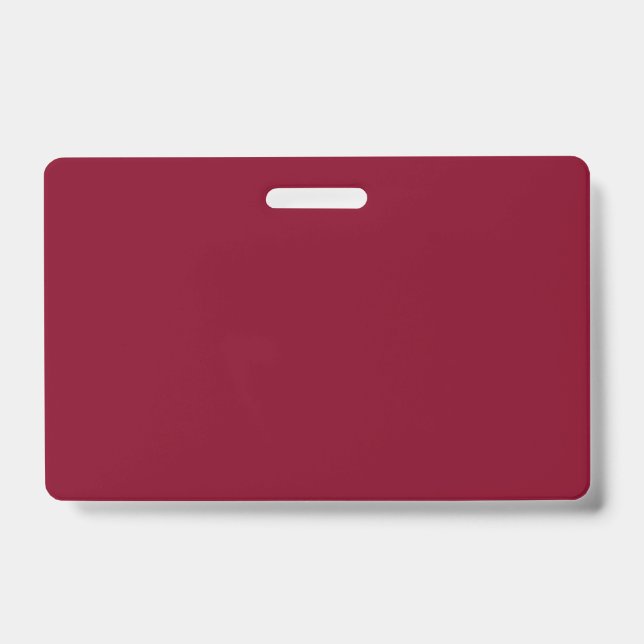Burgundy Solid Colour ID Badge (Front)