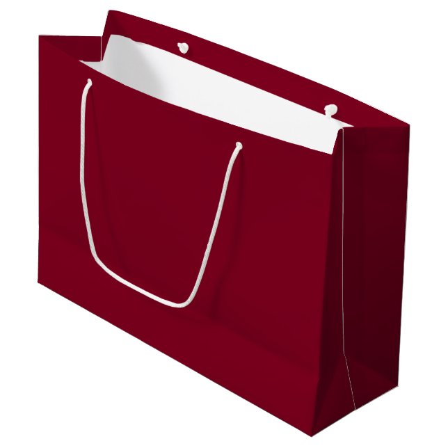 Burgundy Solid Colour Large Gift Bag (Front Angled)