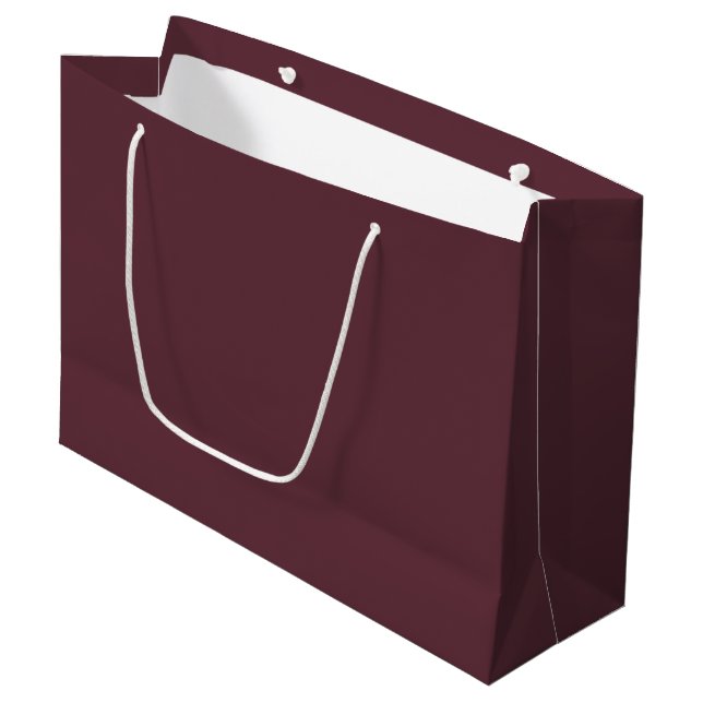 Burgundy Solid Colour Large Gift Bag (Front Angled)