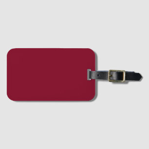 Burgundy Solid Colour Luggage Tag