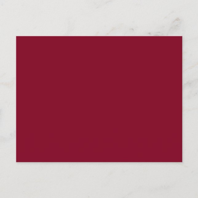 Burgundy Solid Colour Postcard (Front)