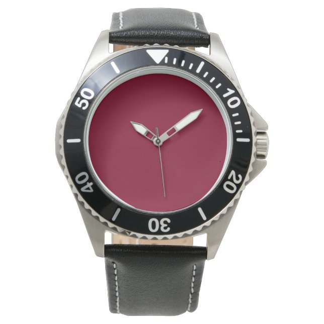 Burgundy Solid Colour Watch (Front)