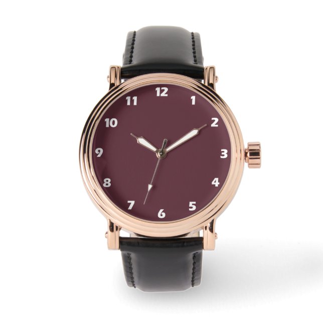 Burgundy Solid Colour Watch (Front)