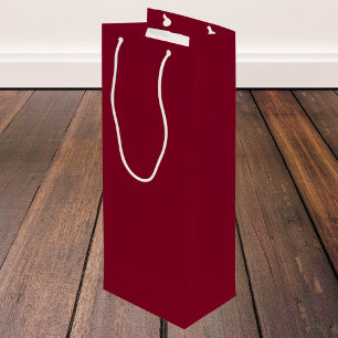 Burgundy Solid Colour Wine Gift Bag