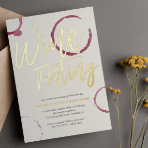 Burgundy Stains - Wine Tasting Party Gold