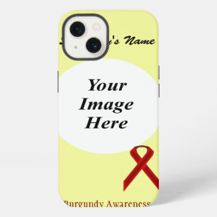 Burgundy Standard Ribbon Tmpl by Kenneth Yoncich iPhone 13 Case