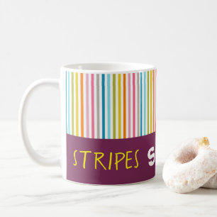 Burgundy Stripe Mug