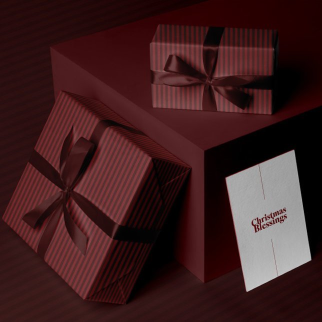 Burgundy Stripe Wrapping Paper (Creator Uploaded)